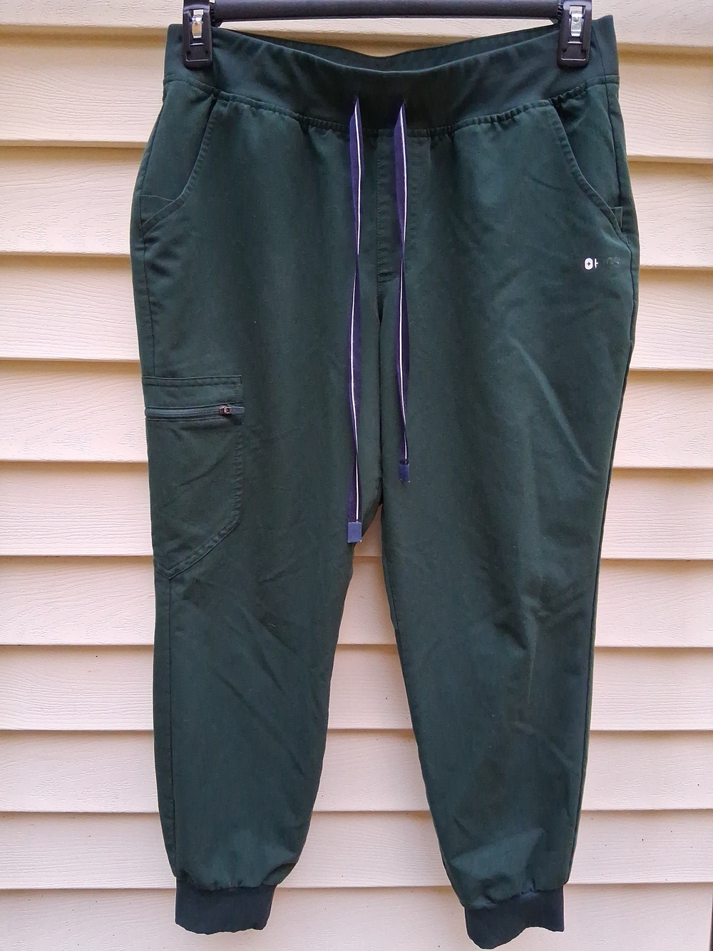Figs Technical Collection Scrub Pants Forest Green Size Large Petite